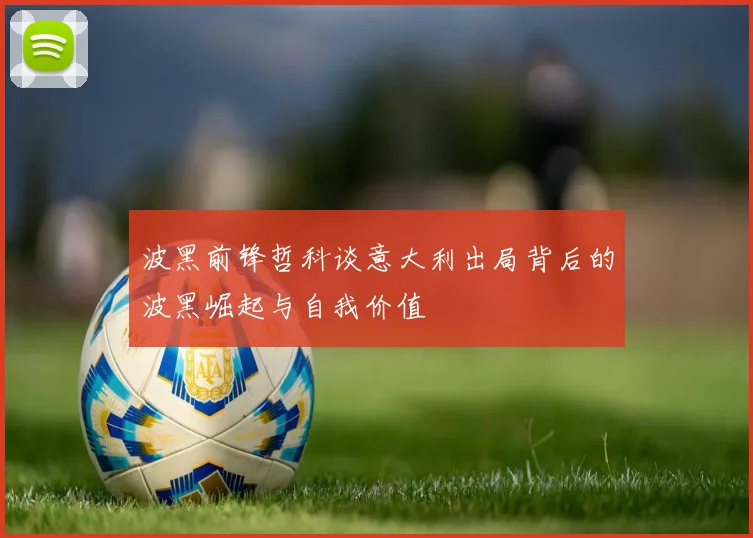 波黑前锋哲科谈意大利出局背后的波黑崛起与自我价值